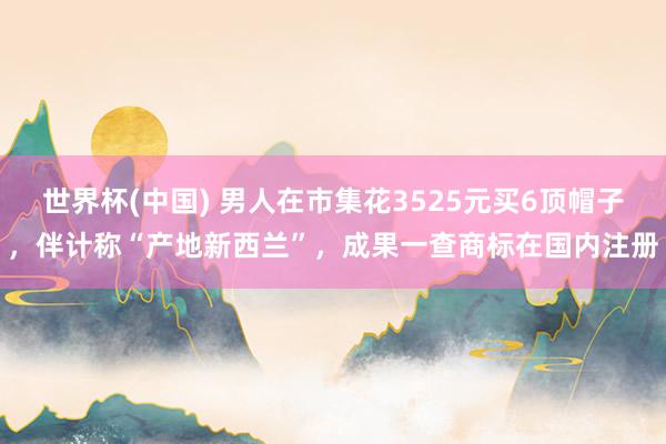 世界杯(中国) 男人在市集花3525元买6顶帽子，伴计称“产地新西兰”，成果一查商标在国内注册