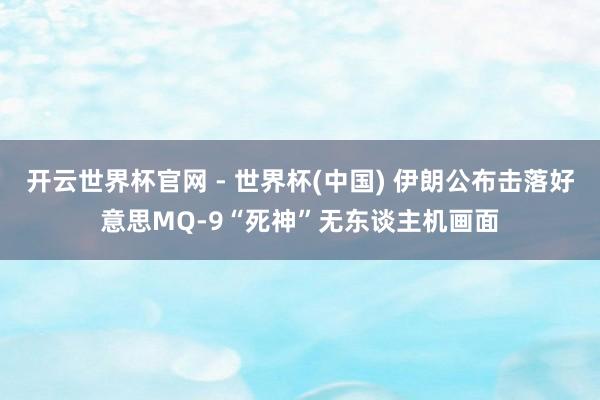 开云世界杯官网 - 世界杯(中国) 伊朗公布击落好意思MQ-9“死神”无东谈主机画面