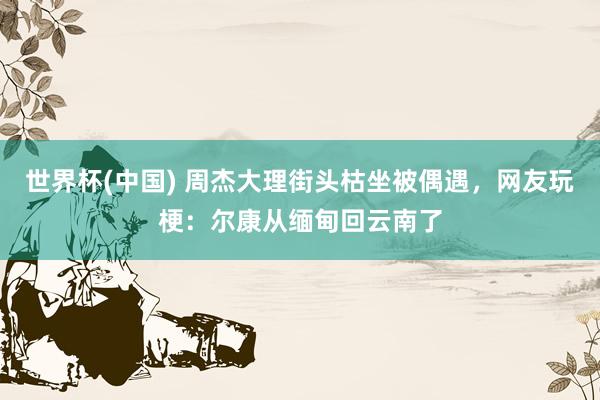 世界杯(中国) 周杰大理街头枯坐被偶遇，网友玩梗：尔康从缅甸回云南了