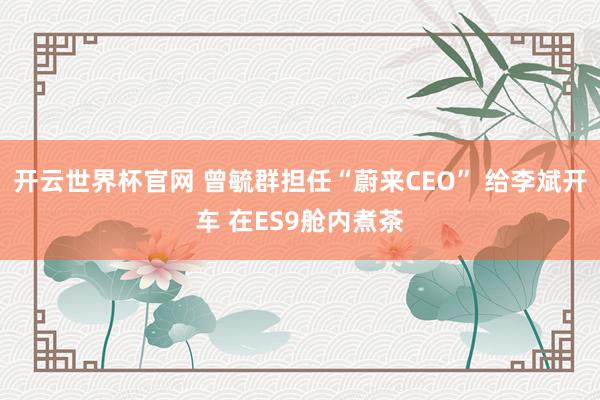 开云世界杯官网 曾毓群担任“蔚来CEO” 给李斌开车 在ES9舱内煮茶