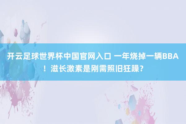 开云足球世界杯中国官网入口 一年烧掉一辆BBA！滋长激素是刚需照旧狂躁？