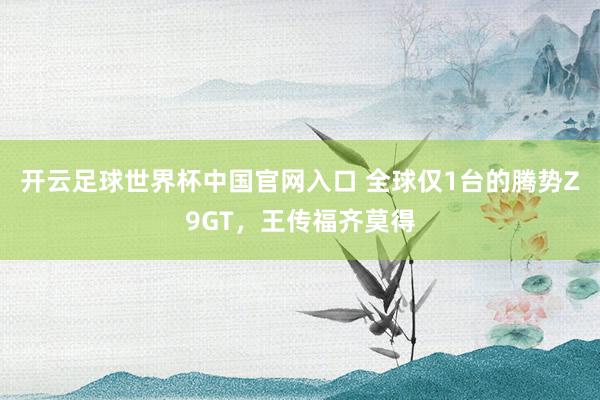 开云足球世界杯中国官网入口 全球仅1台的腾势Z9GT，王传福齐莫得