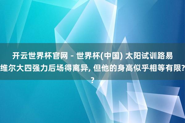 开云世界杯官网 - 世界杯(中国) 太阳试训路易维尔大四强力后场得离异， 但他的身高似乎相等有限?