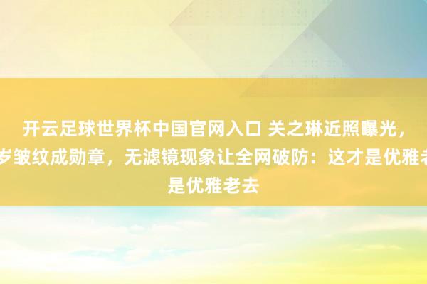 开云足球世界杯中国官网入口 关之琳近照曝光，73岁皱纹成勋章，无滤镜现象让全网破防：这才是优雅老去