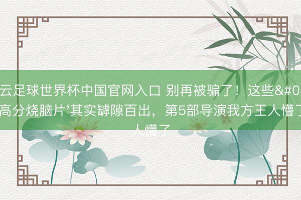 开云足球世界杯中国官网入口 别再被骗了！这些'高分烧脑片'其实罅隙百出，第5部导演我方王人懵了